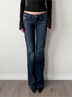 Paige low rise flared jeans